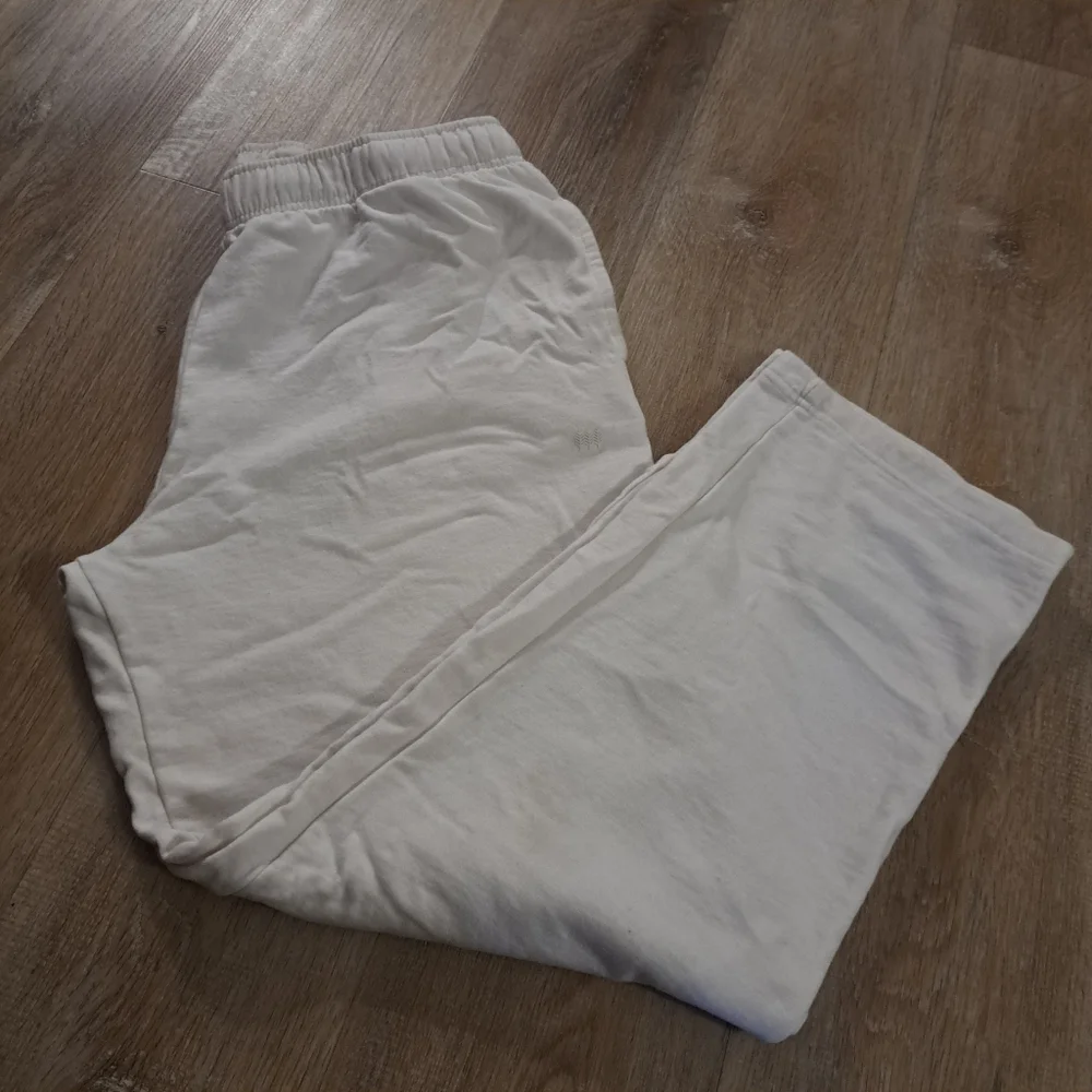 Cory Vines Open-bottom Sweatpants White/Off-White 100% Cotton Men's Size Large